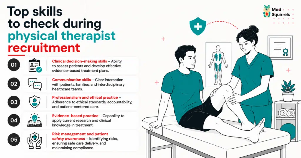 Skills to check during physical therapist staffing with medsquirrels