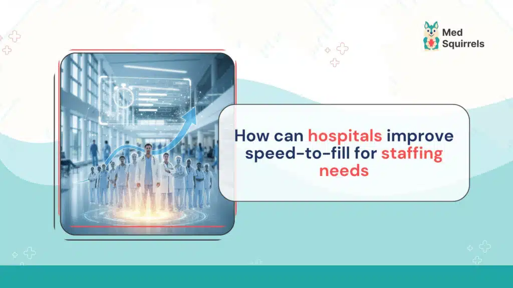 Hospital HR team reviewing healthcare staffing applications to reduce time-to-fill and speed up hiring process