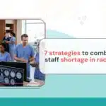 Healthcare professionals working in a radiology department to address the radiology staff shortage and improve imaging services