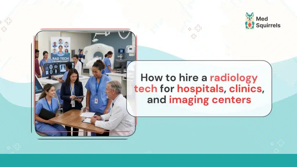 Radiology technician operating medical imaging equipment in a hospital radiology department